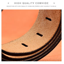 Load image into Gallery viewer, Men Vintage Crocodile Textured Leather Belt