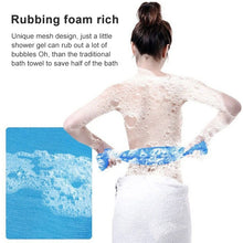 Load image into Gallery viewer, 2 PCS Long Nylon Mesh Bath Shower Body Washing Clean Exfoliate Puff Scrubbing Towel Cloth Scrubbers Body Face Wash Cleaning Towel