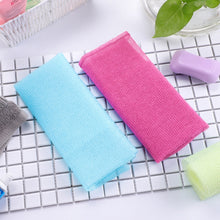 Load image into Gallery viewer, 2 PCS Long Nylon Mesh Bath Shower Body Washing Clean Exfoliate Puff Scrubbing Towel Cloth Scrubbers Body Face Wash Cleaning Towel