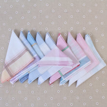 Load image into Gallery viewer, Multicolor Plaid Stripe Men Pocket Squares Business Chest Towel Handkerchiefs  100% Cotton