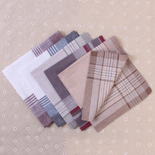 Load image into Gallery viewer, Multicolor Plaid Stripe Men Pocket Squares Business Chest Towel Handkerchiefs  100% Cotton