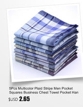 Load image into Gallery viewer, Multicolor Plaid Stripe Men Pocket Squares Business Chest Towel Handkerchiefs  100% Cotton