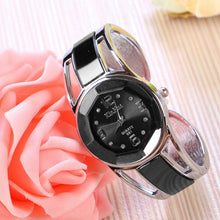 Load image into Gallery viewer, XinHua Women Diamond Mirror Surface Hollow Stainless Steel Bracelet Quartz Watch