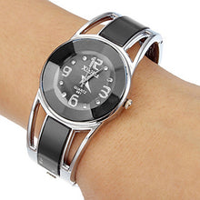 Load image into Gallery viewer, XinHua Women Diamond Mirror Surface Hollow Stainless Steel Bracelet Quartz Watch