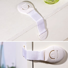 10 PCS/Lot Child Lock Protection Of Children Locking Doors For Children Safety Kids Plastic Lock, 10 PCS  White