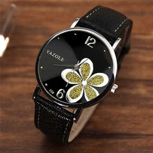 Load image into Gallery viewer, YAZOLE Ladies OL Style Four-leaf Clover Pattern Quartz Watch