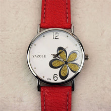Load image into Gallery viewer, YAZOLE Ladies OL Style Four-leaf Clover Pattern Quartz Watch