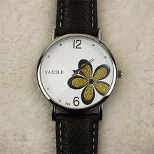 Load image into Gallery viewer, YAZOLE Ladies OL Style Four-leaf Clover Pattern Quartz Watch