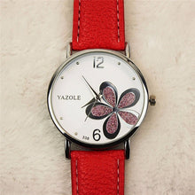 Load image into Gallery viewer, YAZOLE Ladies OL Style Four-leaf Clover Pattern Quartz Watch