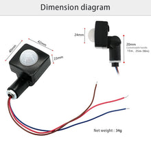 Load image into Gallery viewer, Automatic Security PIR Infrared Motion Sensor Detector Wall Spotlights Switch, 10mm, 12mm