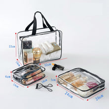 Load image into Gallery viewer, Transparent PVC Bags Travel Organizer Clear Makeup Bag Pouch Wash Bags