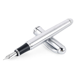 X750 Stationery Stainless Steel Fountain Pen Medium Nib Ink Pens School Oiifice Gift, 0.5mm, 1.1mm