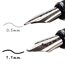 Load image into Gallery viewer, X750 Stationery Stainless Steel Fountain Pen Medium Nib Ink Pens School Oiifice Gift, 0.5mm, 1.1mm
