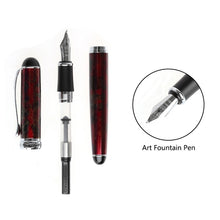 Load image into Gallery viewer, X750 Stationery Stainless Steel Fountain Pen Medium Nib Ink Pens School Oiifice Gift, 0.5mm, 1.1mm
