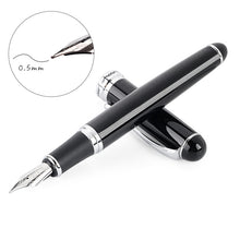 Load image into Gallery viewer, X750 Stationery Stainless Steel Fountain Pen Medium Nib Ink Pens School Oiifice Gift, 0.5mm, 1.1mm
