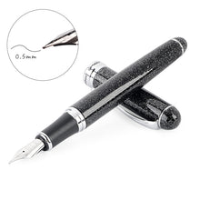 Load image into Gallery viewer, X750 Stationery Stainless Steel Fountain Pen Medium Nib Ink Pens School Oiifice Gift, 0.5mm, 1.1mm