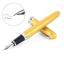 Load image into Gallery viewer, X750 Stationery Stainless Steel Fountain Pen Medium Nib Ink Pens School Oiifice Gift, 0.5mm, 1.1mm