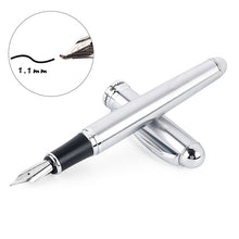 Load image into Gallery viewer, X750 Stationery Stainless Steel Fountain Pen Medium Nib Ink Pens School Oiifice Gift, 0.5mm, 1.1mm