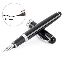 Load image into Gallery viewer, X750 Stationery Stainless Steel Fountain Pen Medium Nib Ink Pens School Oiifice Gift, 0.5mm, 1.1mm