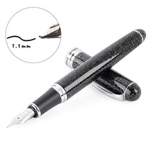 Load image into Gallery viewer, X750 Stationery Stainless Steel Fountain Pen Medium Nib Ink Pens School Oiifice Gift, 0.5mm, 1.1mm