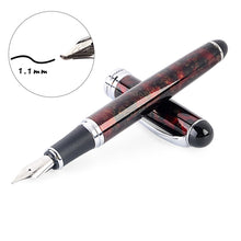 Load image into Gallery viewer, X750 Stationery Stainless Steel Fountain Pen Medium Nib Ink Pens School Oiifice Gift, 0.5mm, 1.1mm