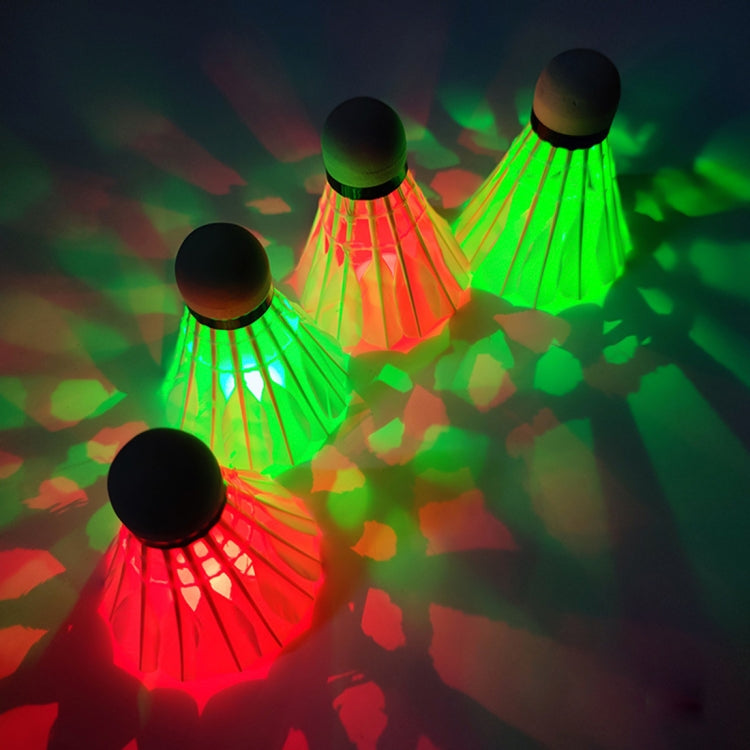 4 in 1 LED Goose Feather Material LED Light Durable Badminton