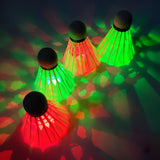 4 in 1 LED Goose Feather Material LED Light Durable Badminton