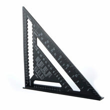 Load image into Gallery viewer, Angle Ruler Measuring Tool For Woodworking Square Layout Gauge, Angle Ruler 7 Inch Black Metric, Angle Ruler 12 Inch Black