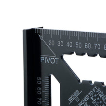 Load image into Gallery viewer, Angle Ruler Measuring Tool For Woodworking Square Layout Gauge, Angle Ruler 7 Inch Black Metric, Angle Ruler 12 Inch Black