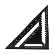 Load image into Gallery viewer, Angle Ruler Measuring Tool For Woodworking Square Layout Gauge, Angle Ruler 7 Inch Black Metric, Angle Ruler 12 Inch Black
