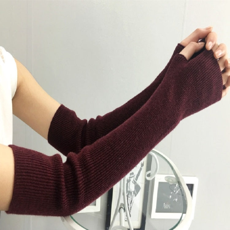 Autumn and Winter Long Thick Warm Cashmere Sleeves Fingerless Fake Sleeves