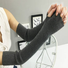 Load image into Gallery viewer, Autumn and Winter Long Thick Warm Cashmere Sleeves Fingerless Fake Sleeves