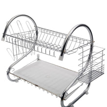Load image into Gallery viewer, 2 Tiers Kitchen Dish Drying Rack Drainer Dryer Tray Cultery Holder, Cultery Holder