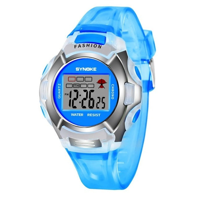 SYNOKE 99329 Waterproof Luminous Sports Electronic Watch for Children