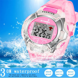 SYNOKE 99329 Waterproof Luminous Sports Electronic Watch for Children