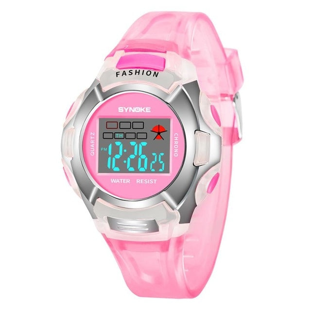 SYNOKE 99329 Waterproof Luminous Sports Electronic Watch for Children
