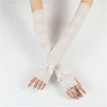 Load image into Gallery viewer, Summer Long Ice Silk Single Diamond Decoration Sun Protection Cuffs Sleeves, A Pair