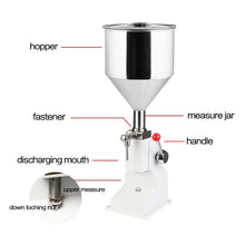 Load image into Gallery viewer, A03 Mini Stainless Steel  Pneumatic Filling Machine Cream Food Paste Dispensing Liquid Packaging Equipment, A03