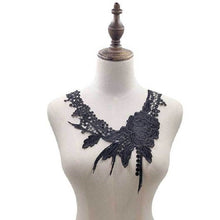 Load image into Gallery viewer, Lace Flower Embroidered Collar Fake Collar Clothing Accessories, Size: 31 x 30cm, Red, Red Wine, Pink, Green, Blue, Sky Blue, Purple, Gray, Beige, Black, Purple Pink, Gold, Gold Brown, Navy, Rose Red, Brown, Apricot, White