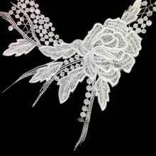 Load image into Gallery viewer, Lace Flower Embroidered Collar Fake Collar Clothing Accessories, Size: 31 x 30cm, Red, Red Wine, Pink, Green, Blue, Sky Blue, Purple, Gray, Beige, Black, Purple Pink, Gold, Gold Brown, Navy, Rose Red, Brown, Apricot, White