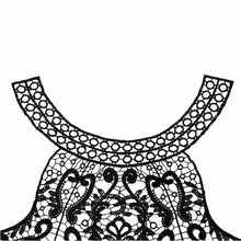 Load image into Gallery viewer, Embroidered Lace Collar Flower Three-dimensional Hollow Fake Collar DIY Clothing Accessories, Blue, Black, Purple Pink, Light Brown, White