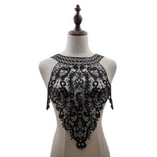 Load image into Gallery viewer, Embroidered Lace Collar Flower Three-dimensional Hollow Fake Collar DIY Clothing Accessories, Blue, Black, Purple Pink, Light Brown, White