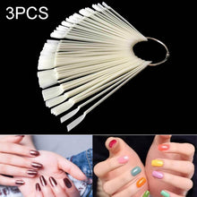 Load image into Gallery viewer, 3 Set Fan-shaped Nail Mold Swatch Nail Polish Color Card Nail Art Display Board