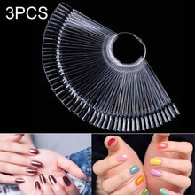 Load image into Gallery viewer, 3 Set Fan-shaped Nail Mold Swatch Nail Polish Color Card Nail Art Display Board