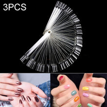 Load image into Gallery viewer, 3 Set Fan-shaped Nail Mold Swatch Nail Polish Color Card Nail Art Display Board