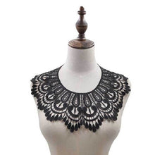 Load image into Gallery viewer, Milk Silk Lace Embroidered Collar Three-dimensional Hollow Fake Collar DIY Clothing Accessories, Size: 32 x 32cm, Red Wine, Sky Blue, Gray, Beige, Black, Rose Red, White