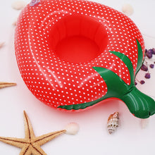 Load image into Gallery viewer, 2 PCS Strawberry Shape Inflatable Coaster Floating Water Drink Cup Holder