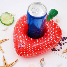 Load image into Gallery viewer, 2 PCS Strawberry Shape Inflatable Coaster Floating Water Drink Cup Holder