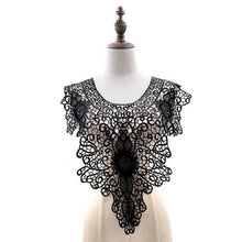 Load image into Gallery viewer, Lace Embroidery Hollow Fake Collar DIY Clothing Accessories, Size: About 55 x 47cm, Red, Beige, Black, Light Brown, White