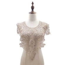 Load image into Gallery viewer, Lace Embroidery Hollow Fake Collar DIY Clothing Accessories, Size: About 55 x 47cm, Red, Beige, Black, Light Brown, White